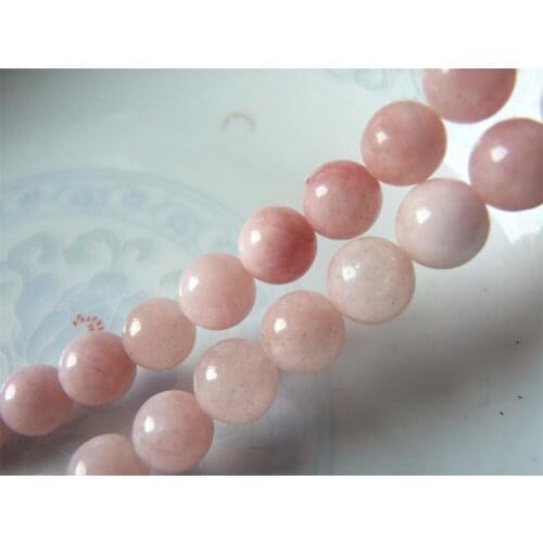 Min Order1 ) 10mm Charming Natural Stone Fashion Pink Chalcedony Round Loose Beads 15inch Wholesale Jewelry making design EF399
