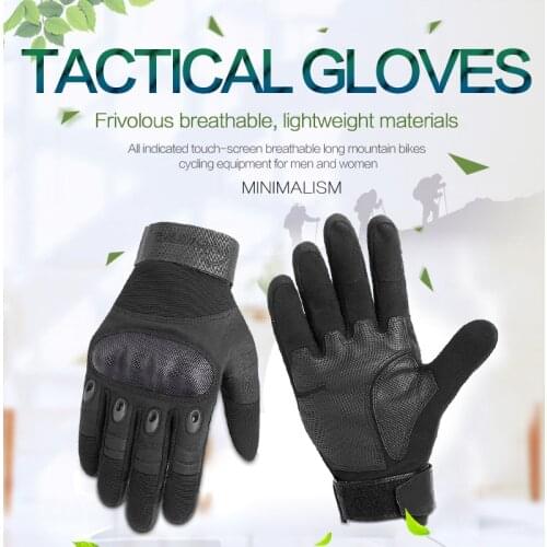 Mens Cycling Gloves Outdoor Sports Tactical Gloves Wearable Leather Motorcycle Gloves Bicycle Off-road Racing Full Finger Set