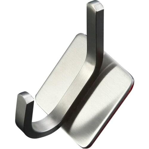 Bathroom Towel Wall Hook 3M Self Adhesive Wall Hanger Stainless Steel Kitchen Bathroom Key Hat Bag Hanger Holder Clothes Hook