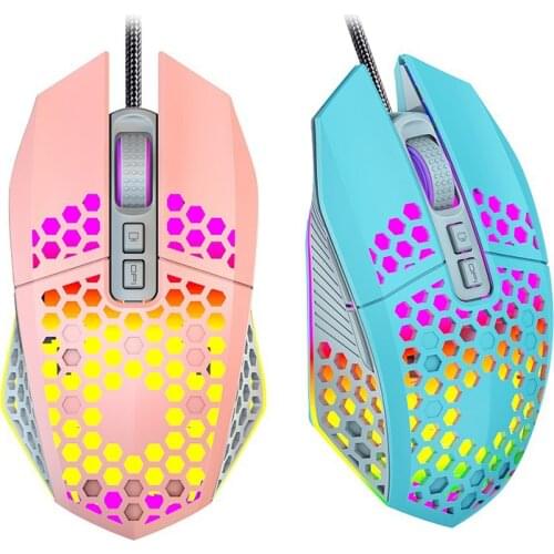 New 3200 DPI Adjustable 7 Buttons RGB Backlit Optical Gaming Mice G1 Wired Gaming Mouse Honeycomb Shell For PC Laptop Gamer