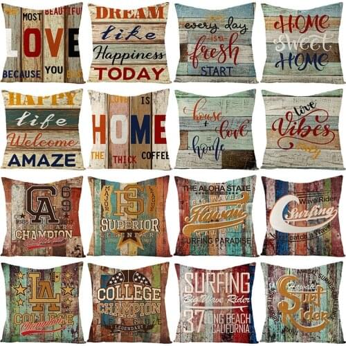New British Retro Style 45*45cm Cushion Pillow Linen Pillow Case Throw Pillow Car Home Decoration Decorative Pillowcase