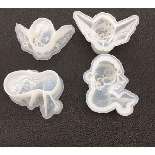 Transparent Silicone Mould Dried Flower Resin Decorative Craft DIY stereoscopic Angel mermaidMold epoxy resin molds for jewelry