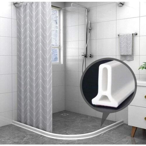 Collapsible Threshold Water Dam for Shower Stall Shower Water Stopper Bathroom floor Water Dam Retaining Strip
