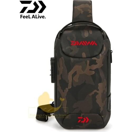 Daiwa Men/Female Chest Bags Outdoor Sport Walking Messengers Bag Multi-function Anti-theft Camouflage Waterproof New Backpack