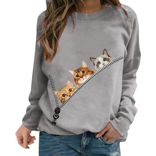 Sweater Mujer Kawaii Cartoon Print Cotton Hoodie Round Neck Sweater Long Sleeve Sweater Mujer 2021 Hoodies Sweater Women Худи