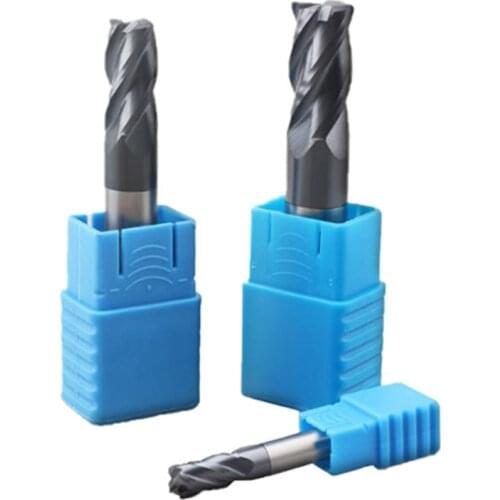 HRC50 Carbide Corner Rounding End Mill 2 4 6 8 10 R0.5 R1 4Flutes Iron Cutter CNC Maching CNC EndMill Milling Cutter Nose Mill