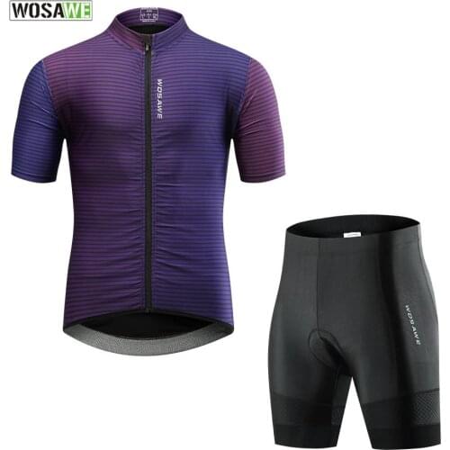 WOSAWE Mens Cycling Jersey Set Pro Team MTB Road Bike Clothes Summer Bicycle Jersey Roupa Ciclismo Masculino Cycling Wear
