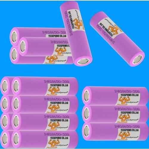 YECKPOWO INR18650 30Q battery lithium li-ion batteries 3000mah 3.7V 10C Russian Warehouse Fast delivery / 18650 battery charger