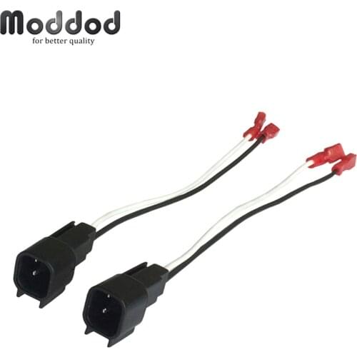 Speaker Wire Harness Connects Aftermarket to OEM Adapter Plug Set Connector Wiring Cable Adaptor 1 Pair For HONDA