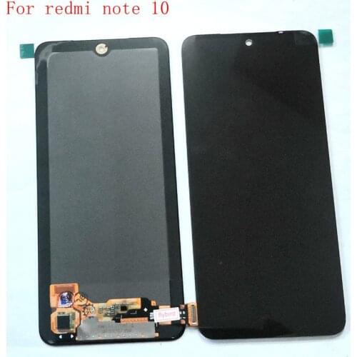 Original Amoled For Redmi note 10 M2101K7AI M2101K7AG Lcd Screen Display Touch Glass DIgitizer frame full note10 pro