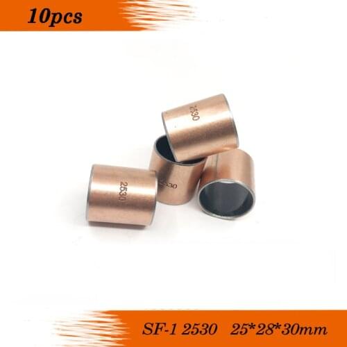 10Pcs SF1 SF-1 2530 252830 Self Lubricating Composite Bearing Bushing Sleeve 25*28*30mm Free shipping High Quality