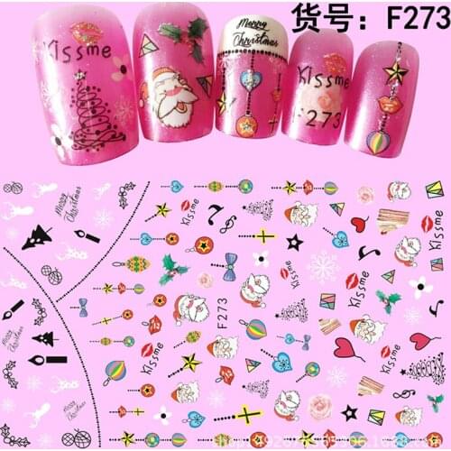 10 packs of ultra-thin adhesive Christmas snowflake nail art special decal nail stickers wholesale nail art nail accessories dec