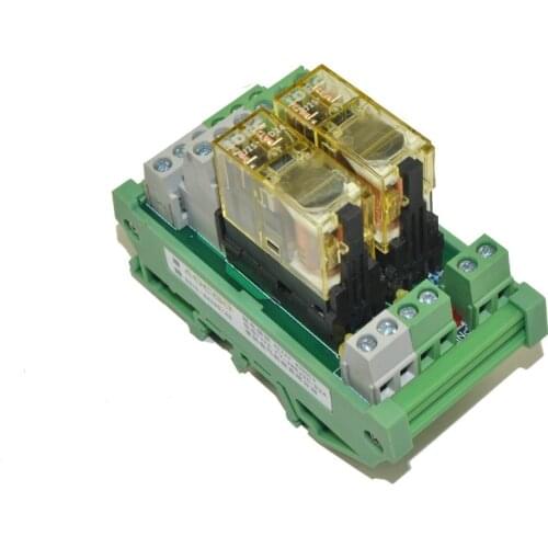 2 Channel DPDT DIN Rail Mount IDEC RJ2S 24V Interface Relay Module