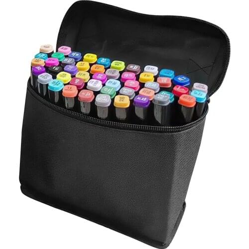 24/48/80 Colors Double-End Marker Pens Oily Painting Drawing Marking Pens For Art Painting Advertising Taking Notes