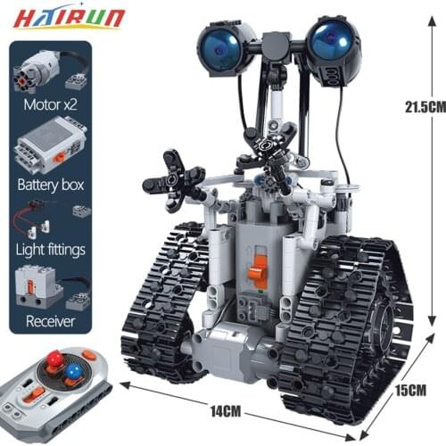 Kids Electric Toys DIY Assembly RC Robot Puzzle Assembly Remote Control Building Blocks Boy Toy 408Pcs/set