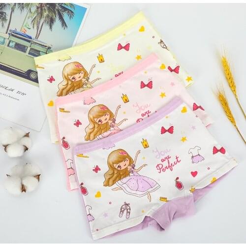 5 Pieces/Lot 1-12Y Cotton Baby Girl Panties Four Seasons Childrens Underwear Kids Pink Panties Good Quality Boxer Briefs