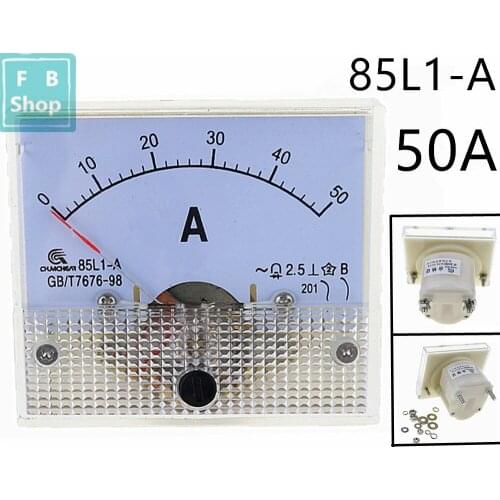 AC Analog Meter Panel 50A AMP Current Ammeters 85L1 0-50A Gauge