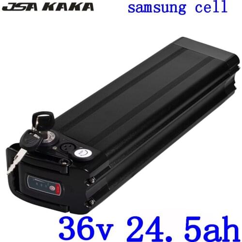 Free customs fee 36V ebike battery 36V 24AH 1000W lithium silver fish battery use samsung 3500mah cell with 30A BMS+42V charger
