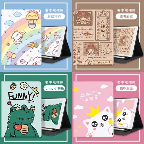 For iPad Air 2 3 10.5 10.2 9.7 inch Case with Pencil Holder Cover for iPad 7th Generation Case Pro 11 2020 Air 4 10.9 Case Capa