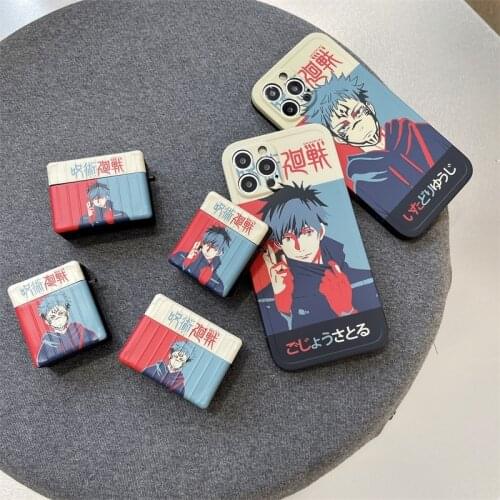 Jujutsu Kaisen Soft Silicone Earphone Shell For Apple Airpod 2/1 Cover For Airpod Pro 3 Earphone Case For Airpods Capa Fundas