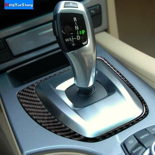 For BMW E60 Carbon Fiber Interior Central Control Gear Shift Panel Decoration Cover Trim 2008-2010 5 Series Accessories
