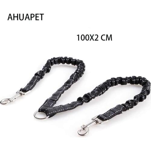 Double Dog Leashes Running Dog Recall Lead Dual Doggie Walks Elastic Training Leash Walking Lead Bungee Elastic Two Dogs Leash E