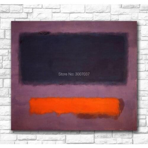 Purple Red Black Mark Rothko Oil Painting 100% Hand Painted Wall Art Paintings Picture Canvas Home Decor ship by dhl fedex