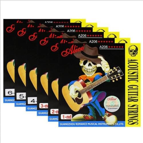 Guitar Strings Acoustic Folk Guitar Classic Two Colors Strings E-A nickel FULL Steel and Bronze Bright Tone Extra Light Medium