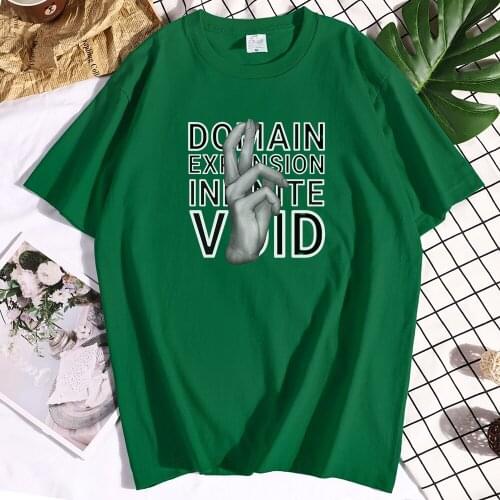 Cotton Gojo Satoru Domain Expansion Funny Tshirts Mens Fitted Summer Clothes Funny Tshirt Vintage Oversized T-shirts Men