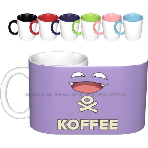 Koffee! Ceramic Mugs Coffee Cups Milk Tea Mug Coffee Koffee Monster Purple Crossbones Smile Happy Cranky Mobius Torus Mobius