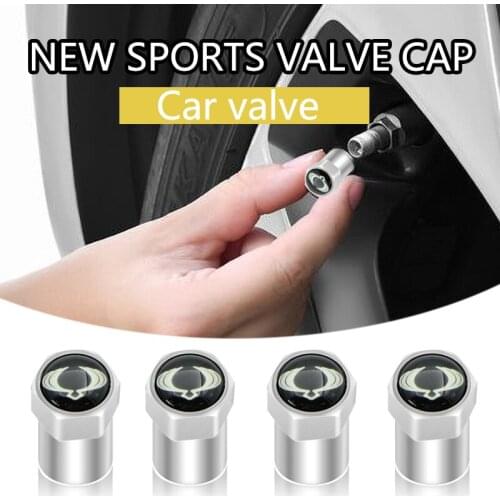 4pcs Wheel Tire Valve Caps Wheel Tire Parts Valve Stem Caps Cover For SsangYong Actyon Turismo Ssang Yong Rodius Rexton Korando