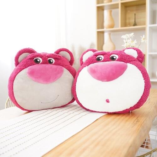 Kawaii strawberry bear teddy bear room decoration plush toy pillow skin-friendly fabric comfortable soft girlfriend birthday gif