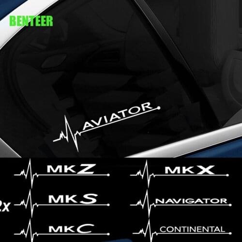 2pcs Car Windows Sticker For Lincoln AVIATOR CONTINENTAL NAVIGATOR MKC MKS MKT MKX MKZ