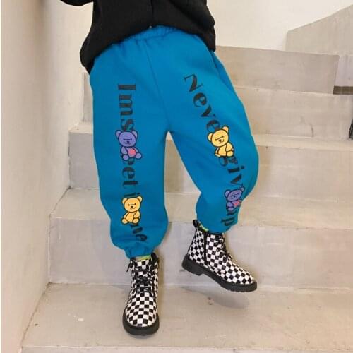 Sky Blue Spring Autumn Casual Pants Boys Kids Trousers Children Clothing Teenagers Sport In Stock High Quality
