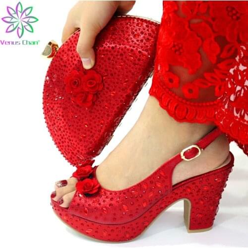 New Arrival Italian Shoe and Bag Set for Party In Women High Heels Sexy Luxery Shoes Women Shoes and Bag for Party WeddinG