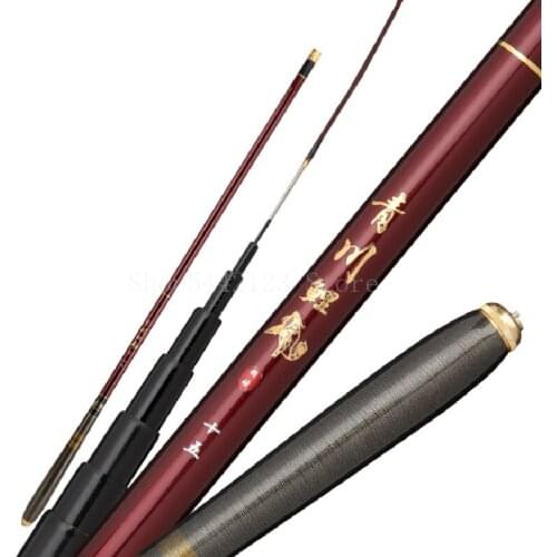 NEW Super Hard 3.6/4.5/5.4/6.3/7.2 Meters Stream Hand Pole Carbon Fiber Casting Telescopic Fishing Rods Fish Tackle