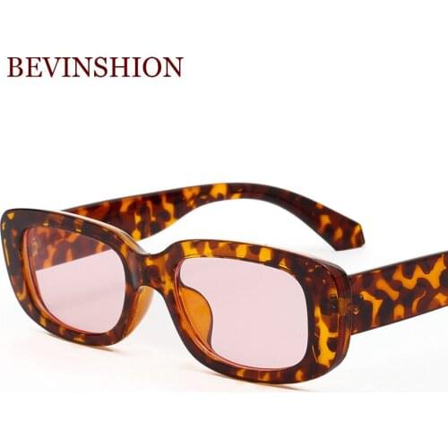 New 2019 Vintage Leopard Pink Small sunglasses men square sun glasses gafas de sol mujer shades brand design retro eyeglasses