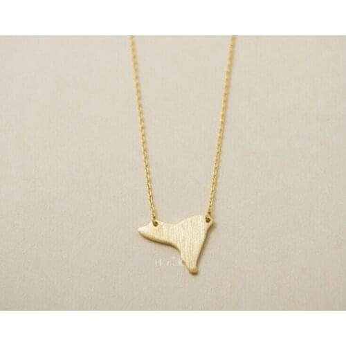 Wholesale Unique Trendy Gold Silver Personalized New York Map Necklace High Quality Design Hunger Games Pendant Necklace