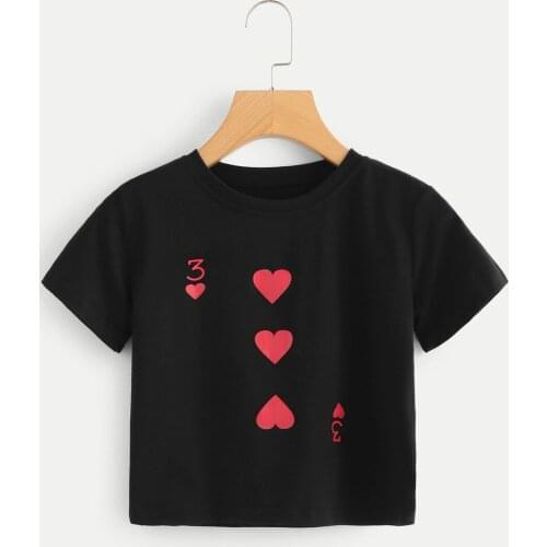 Red peach 3 t-shirt funny poker funny graphic women fashion tees short sexy aesthetic tumblr tops grunge goth vintage shirt