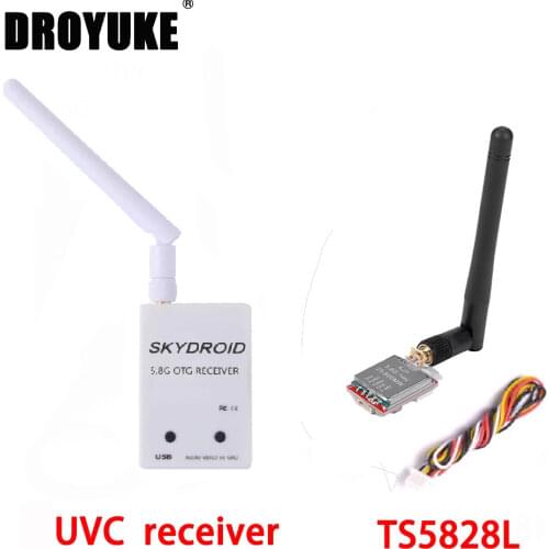 Droyuke high quality 5.8G FPV Receiver UVC Video Downlink OTG + Mini TS5828LS 40Ch 5.8G 600mw Transmitter for VR Android Phone