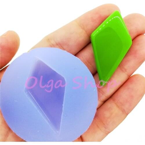 BYL516 42.6mm x 22.7mm Quadrilateral Earrings Silicone Mold Earrings Pendant Necklace Making Cabochon Resin Clay Craft Fondant