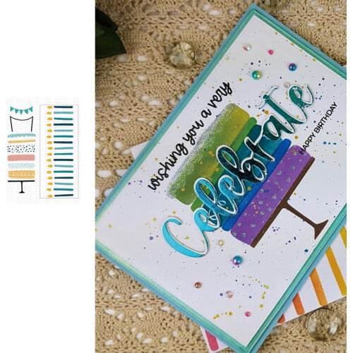Cake and Candles Metal Cutting Stencils For Scrapbooking Stamps Embossing Mold Diy Paper Cards Craft Cutting Die New for 2021