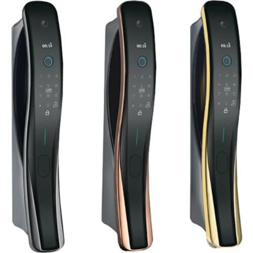 Good Quality Smart Life Intelligent Wifi Lock Password Key Card Digital Fingerprint Smart Door Lock with HD Camera and Doorbell