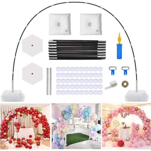 Balloon Arch Kit Wide Adjustable Balloon Stand with Water Fillable Base For Wedding Birthday Party Supplies Decorations