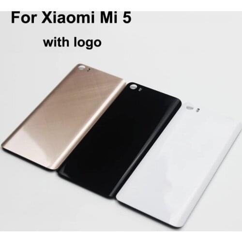 100% Original new 3D glass 5.15 Inch with logo Back Cover For Xiaomi Mi5 Housing Battery Door For Xiaomi Mi 5 Battery Back Cover