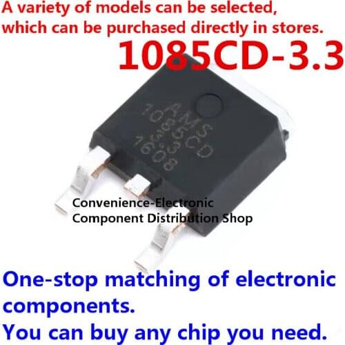 10PCS/PACK AMS1085CD 1085CD-3.3 SMD 1085CD AMS1085CD-3.3 power IC step-down IC linear stabilized LDO patch TO-252