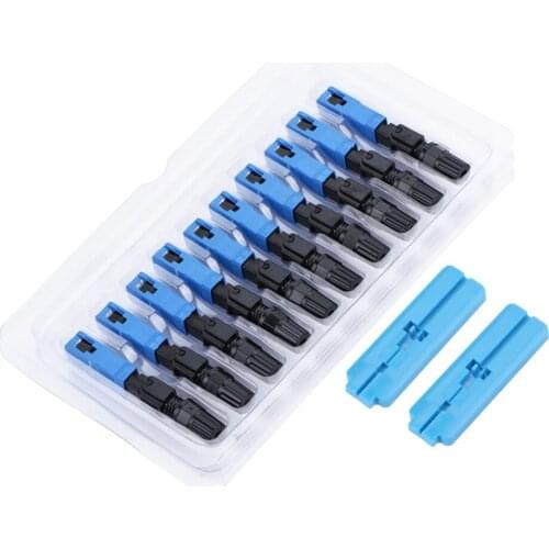 100pcs SC Single Mode Fiber Optic Quick Fast Embedded Connector Connecting Adapter for FTTH