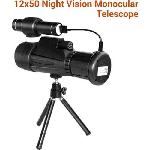 12x50 Wifi IR Infrared Night Vision Monocular WIFI Telescope with Phone Holder for Hunting Camping WiFi Monocular