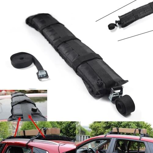 2Pcs Universal Self Inflatable Car Roof Racks Snowboard Ski Rack Luggage Carrier 80KG Holder