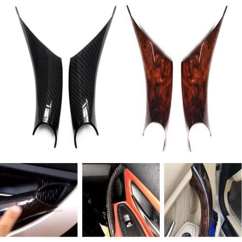 2pcs Car Styling Carbon Texture Interior Door Handle Cover Trim Door Bowl Stickers Decoration For BMW 3 4 Series 3GT F30 F32 F34